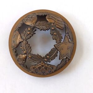 Yankee Candle Christmas Candle Topper Illuma Lid - Bronze, Star,‎ Ornaments